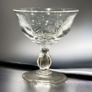 Set of 9 CANTERBURY Heavy Pressed Glass Champagne Tall Sherbet Duncan and Miller